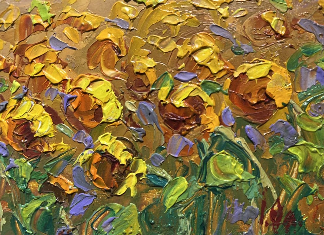 Oil painting Sunflower field Alex Kalenyuk - 9