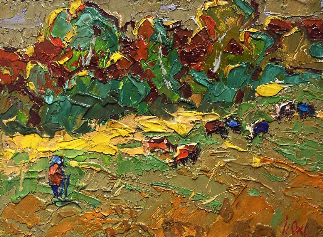 Oil painting In the Field on a walk Alex Kalenyuk - 3