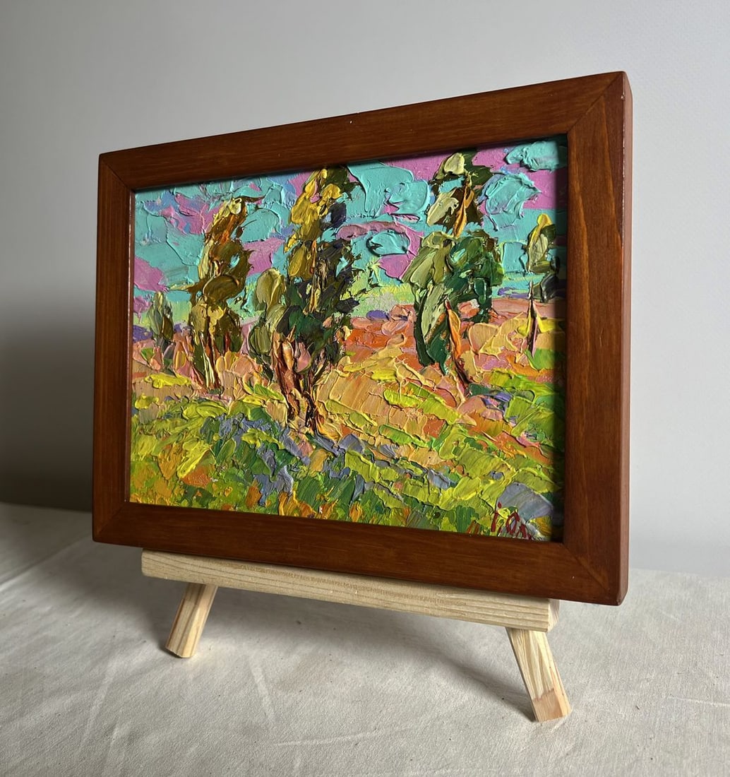 Oil painting Rustle of poplar trees Alex Kalenyuk - 2