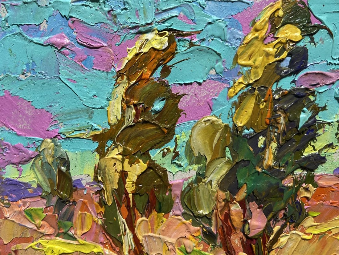 Oil painting Rustle of poplar trees Alex Kalenyuk - 4