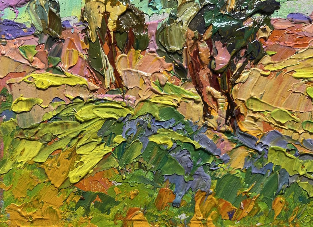 Oil painting Rustle of poplar trees Alex Kalenyuk - 5