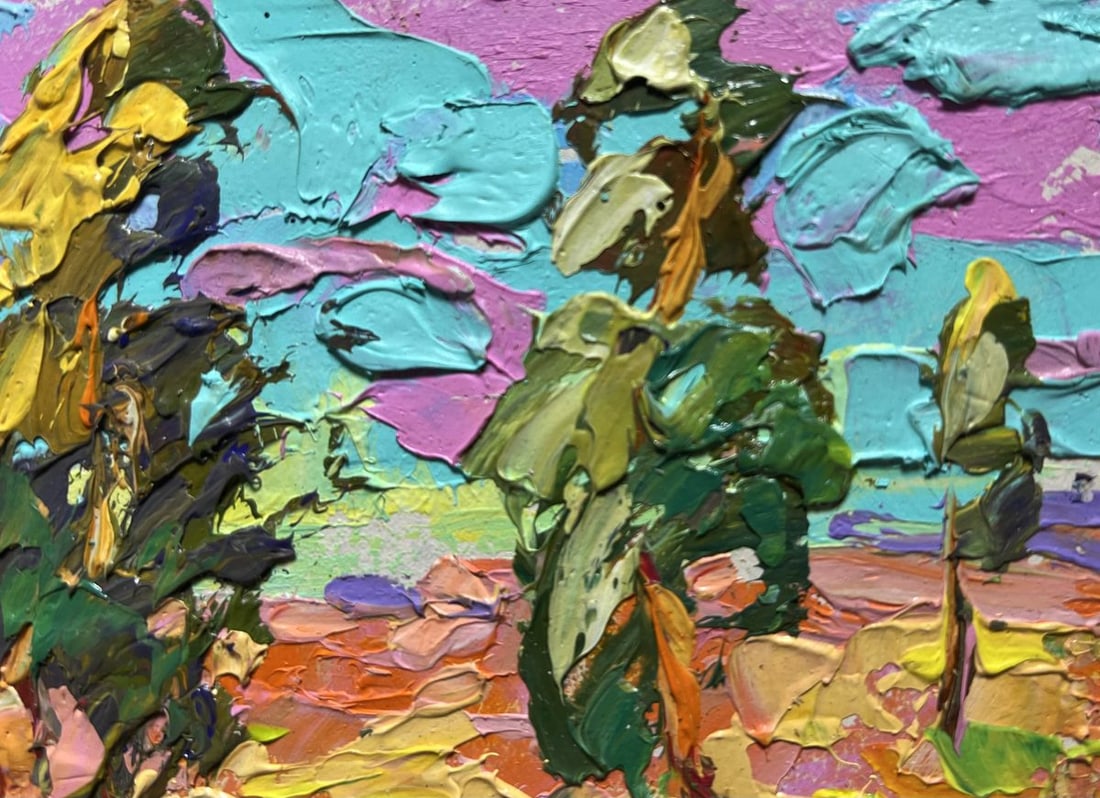 Oil painting Rustle of poplar trees Alex Kalenyuk - 6