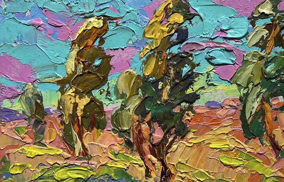 Oil painting Rustle of poplar trees Alex Kalenyuk - 7