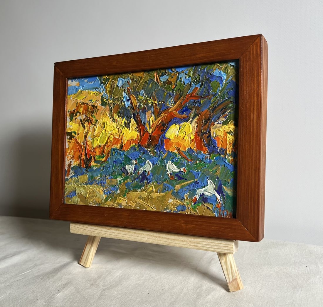 Oil painting In the shade of the willow Alex Kalenyuk - 2