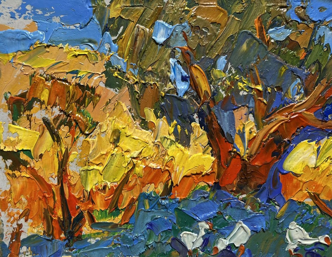 Oil painting In the shade of the willow Alex Kalenyuk - 4