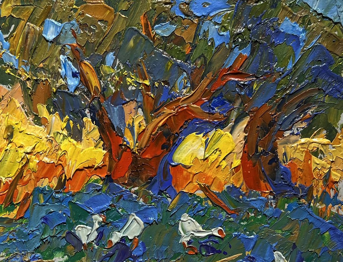 Oil painting In the shade of the willow Alex Kalenyuk - 8