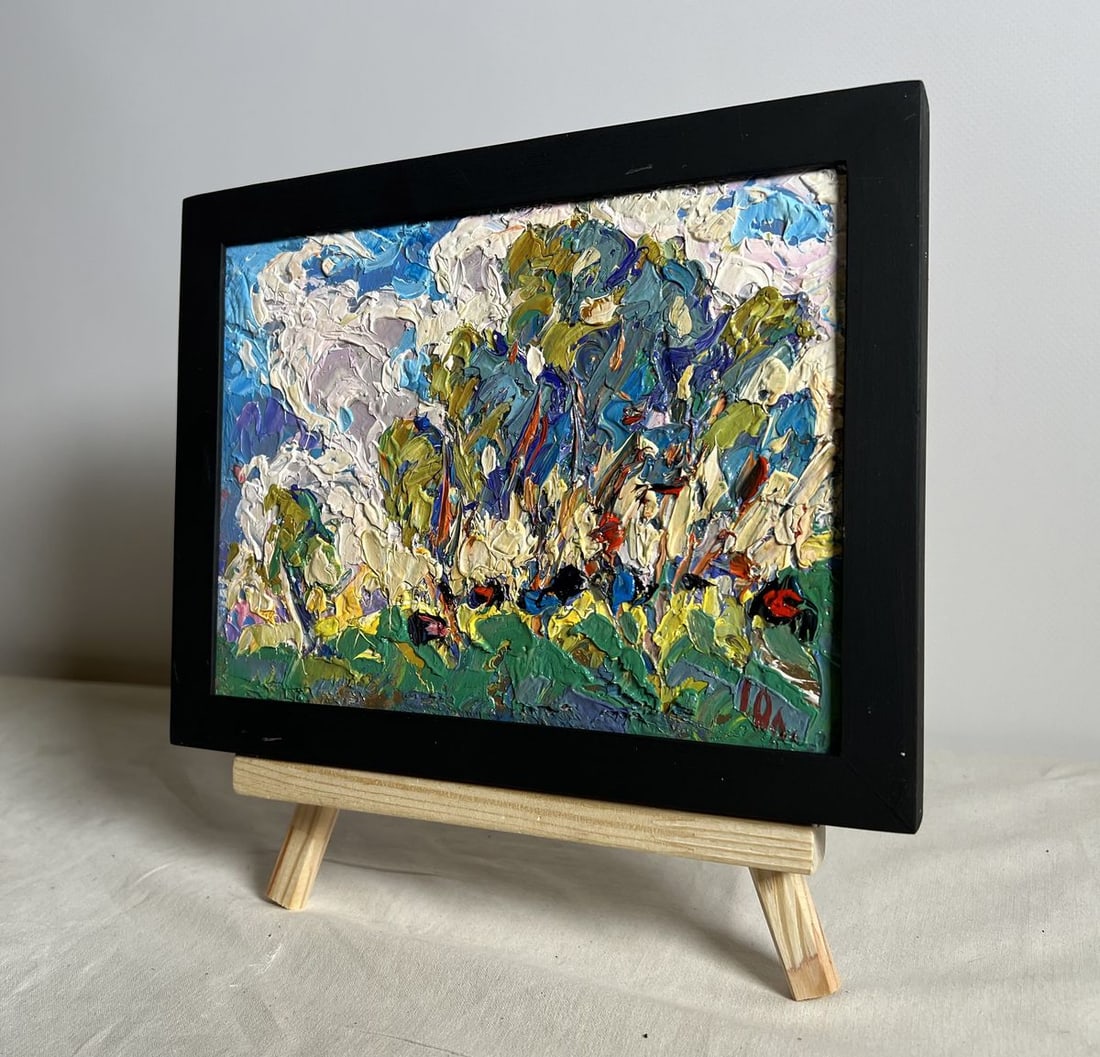 Oil painting Green rustle of grass Alex Kalenyuk - 2