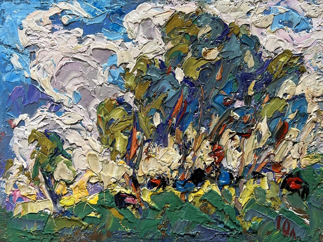 Oil painting Green rustle of grass Alex Kalenyuk - 3