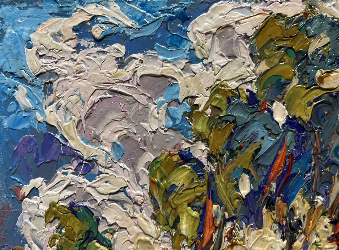 Oil painting Green rustle of grass Alex Kalenyuk - 4