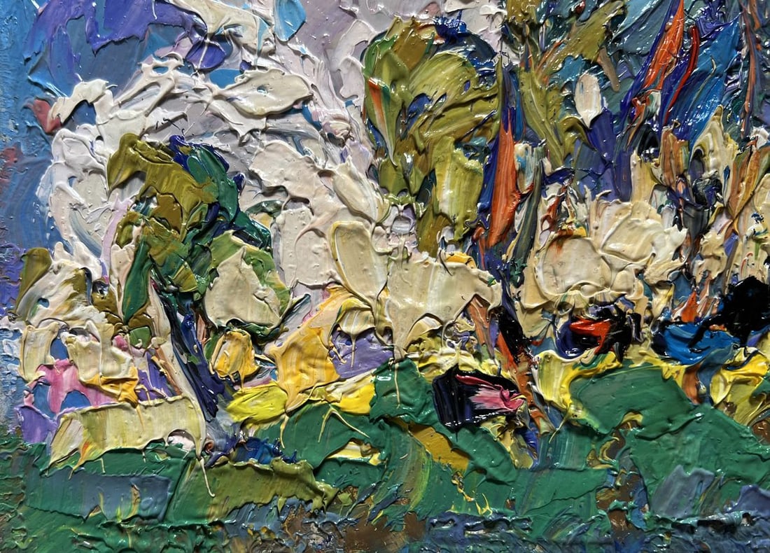 Oil painting Green rustle of grass Alex Kalenyuk - 5