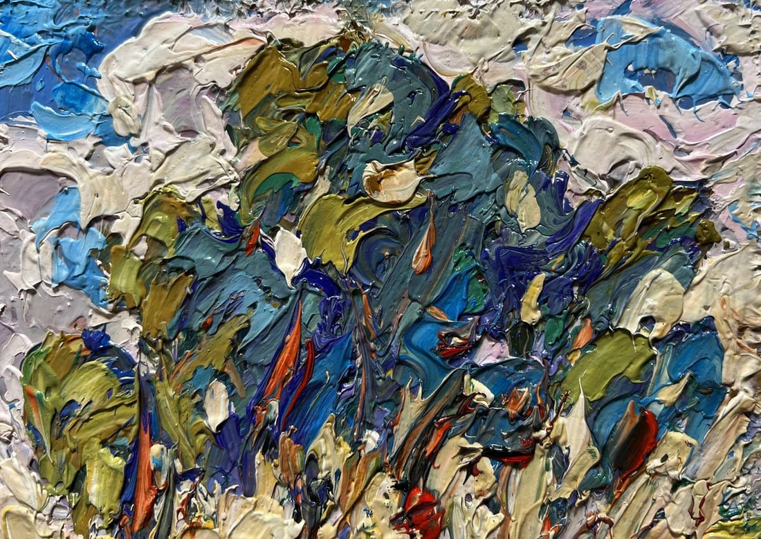 Oil painting Green rustle of grass Alex Kalenyuk - 6