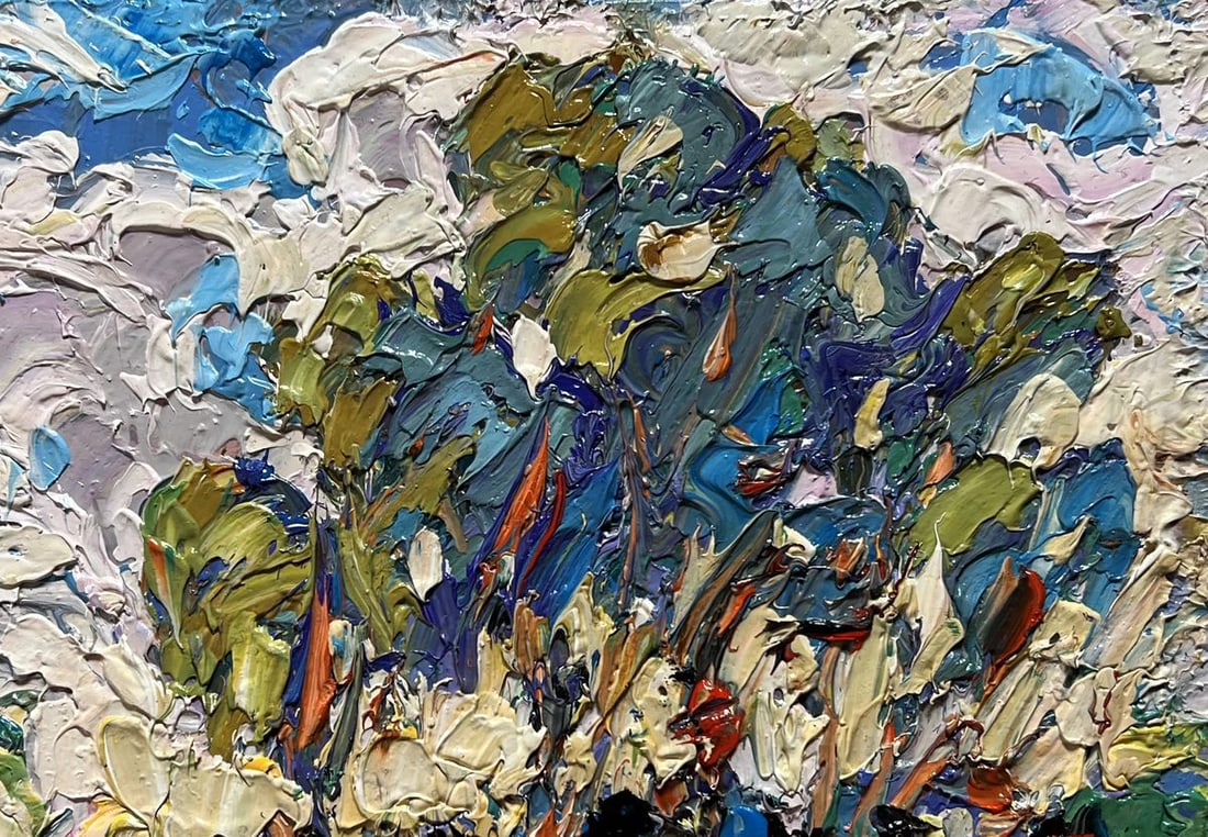 Oil painting Green rustle of grass Alex Kalenyuk - 8