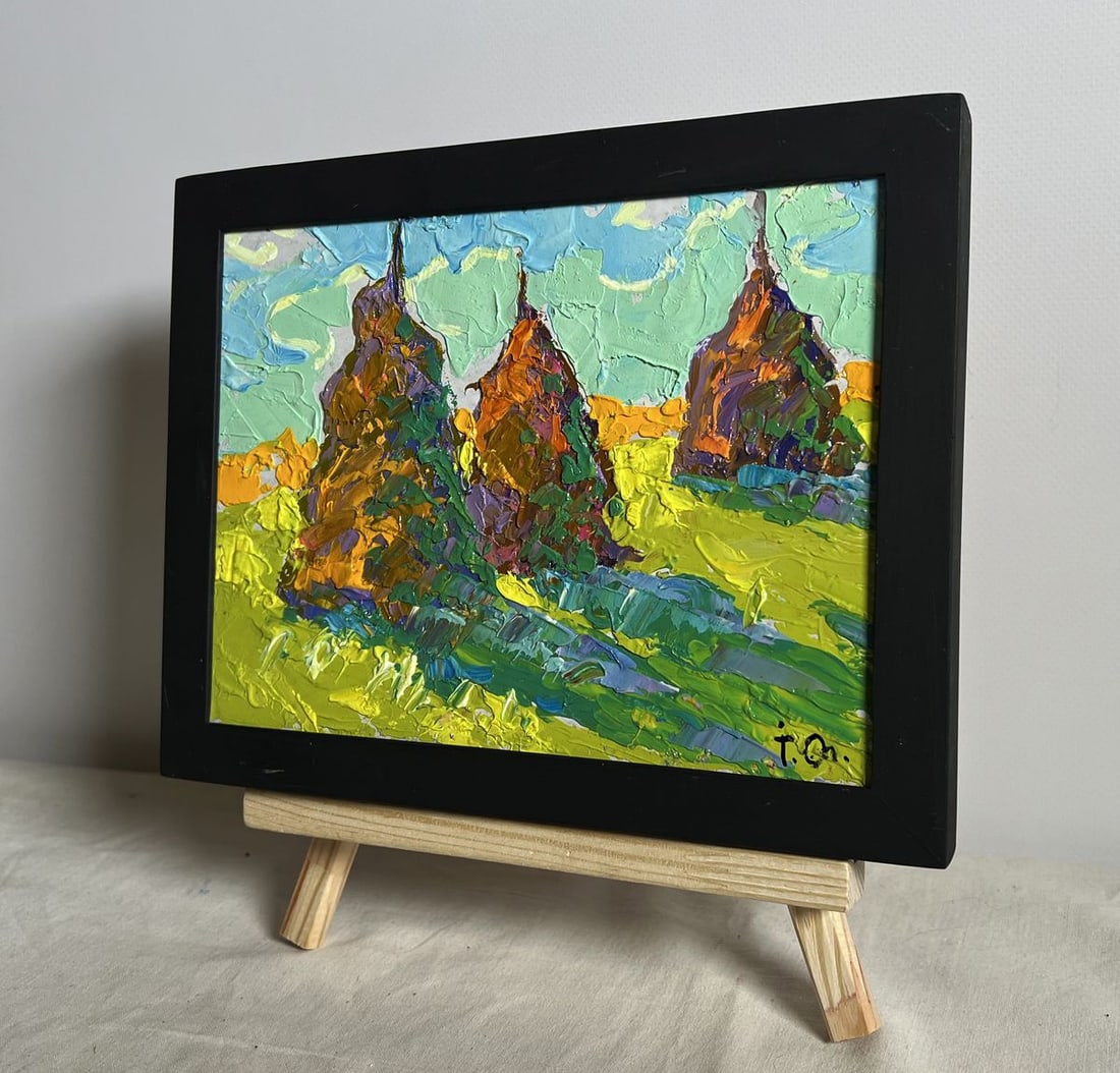 Oil painting Fragrant hay in the field Alex Kalenyuk - 2