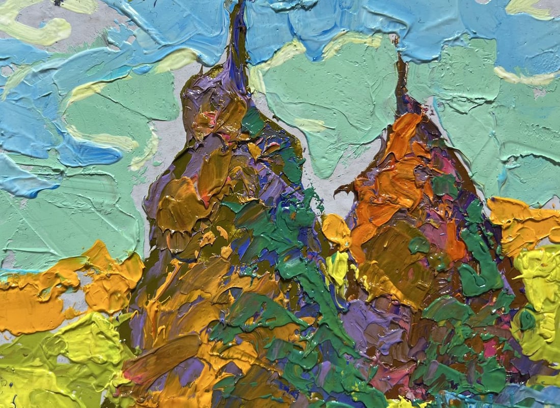 Oil painting Fragrant hay in the field Alex Kalenyuk - 4