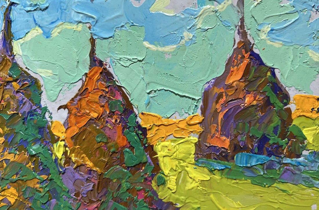 Oil painting Fragrant hay in the field Alex Kalenyuk - 6