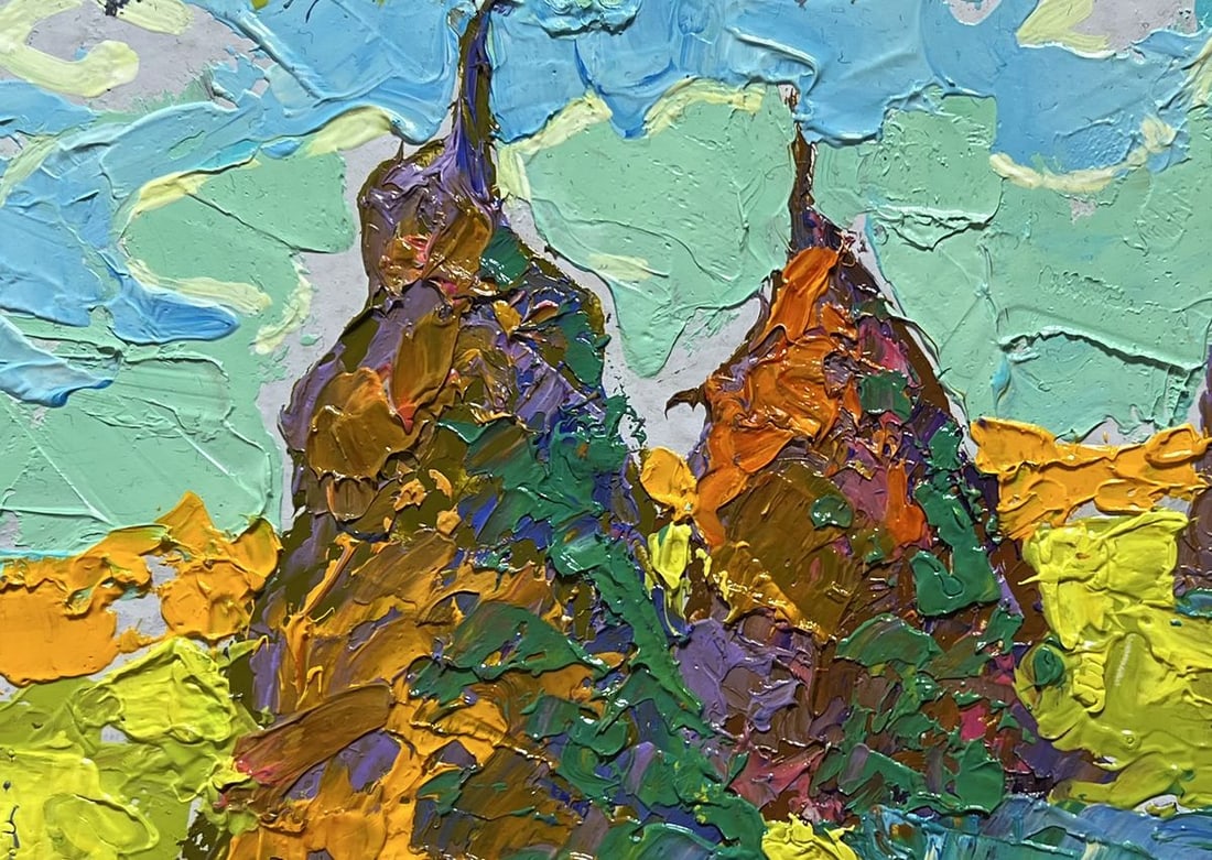 Oil painting Fragrant hay in the field Alex Kalenyuk - 7