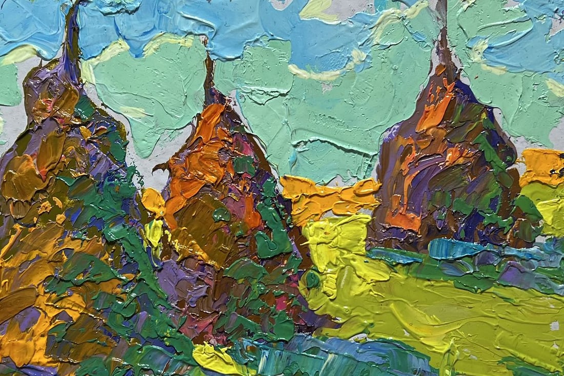 Oil painting Fragrant hay in the field Alex Kalenyuk - 8