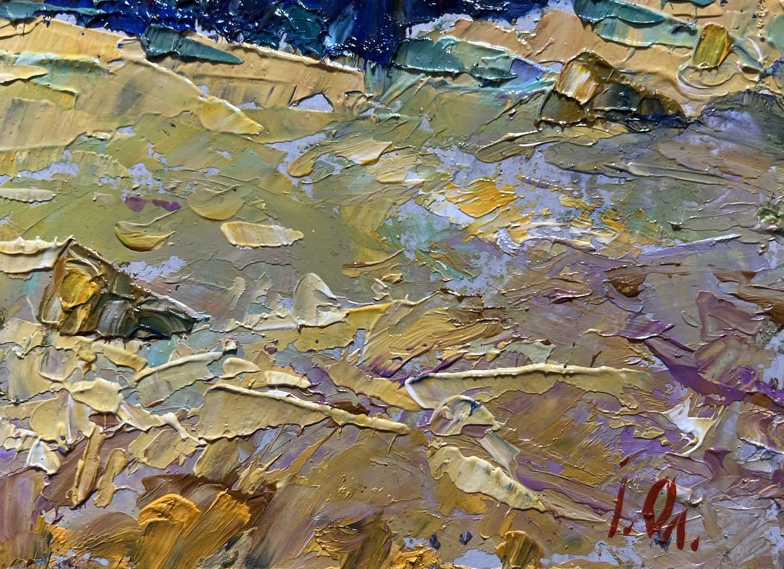 Oil painting In the morning in a wheat field Alex Kalenyuk - 9