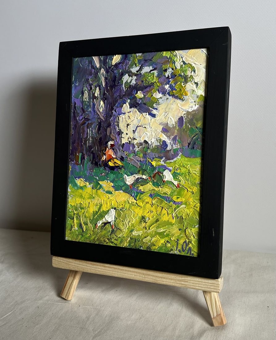 Oil painting Relaxing in the meadow Alex Kalenyuk - 2