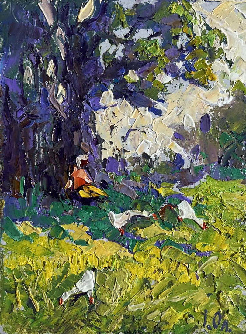 Oil painting Relaxing in the meadow Alex Kalenyuk - 3