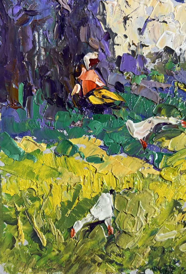 Oil painting Relaxing in the meadow Alex Kalenyuk - 6