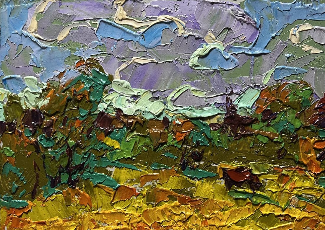Oil painting Field and forests Alex Kalenyuk - 7