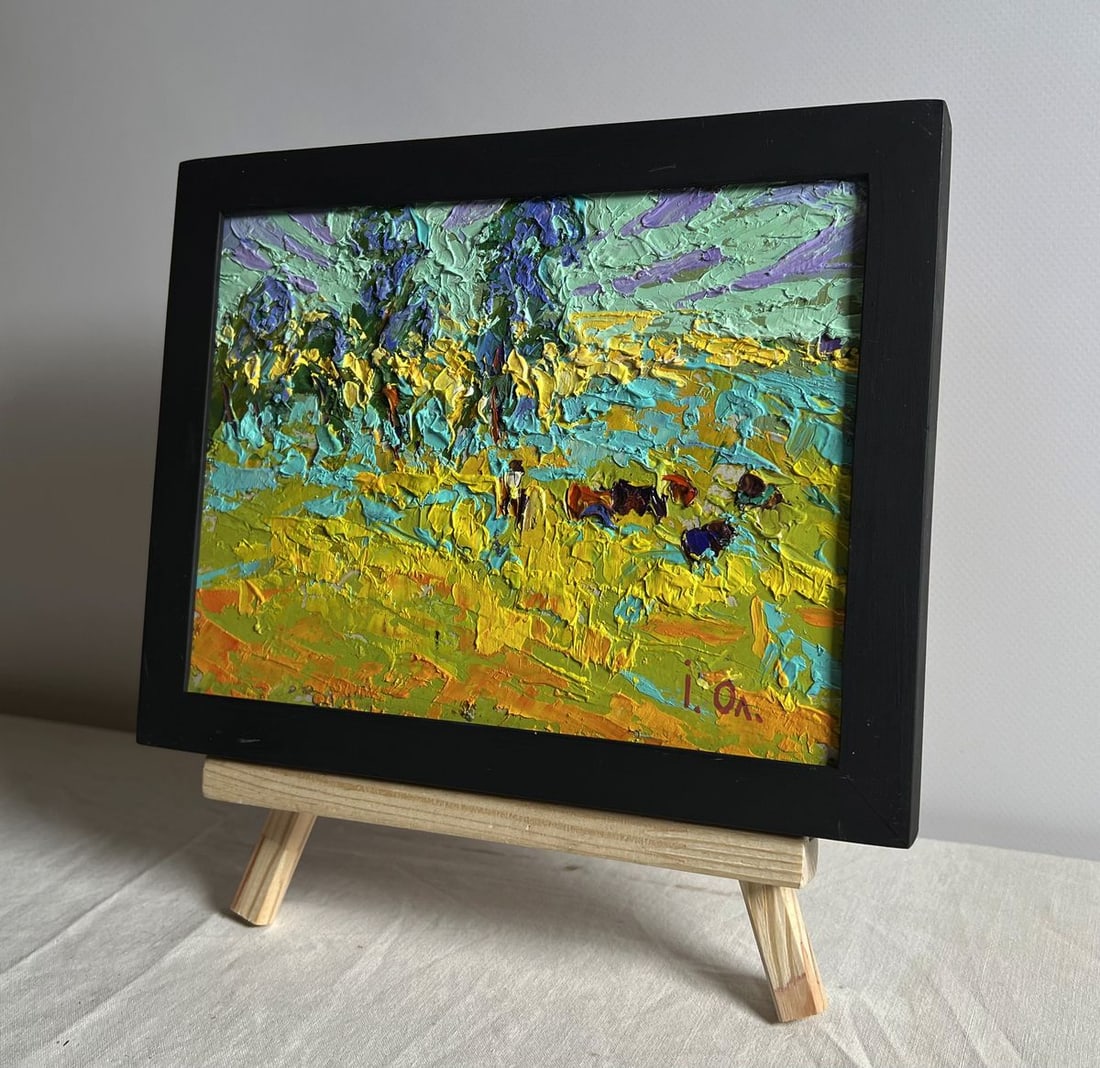 Oil painting In the spring meadows Alex Kalenyuk - 2