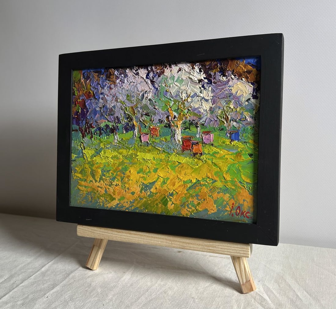 Oil painting Spring apiary Oksana Kalenyuk - 2