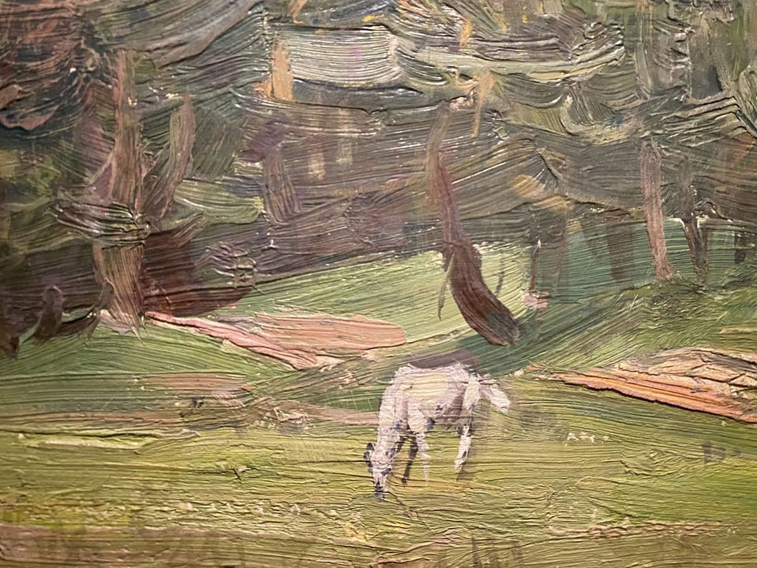 Oil painting White horse Serhii Hryhoriev - 3