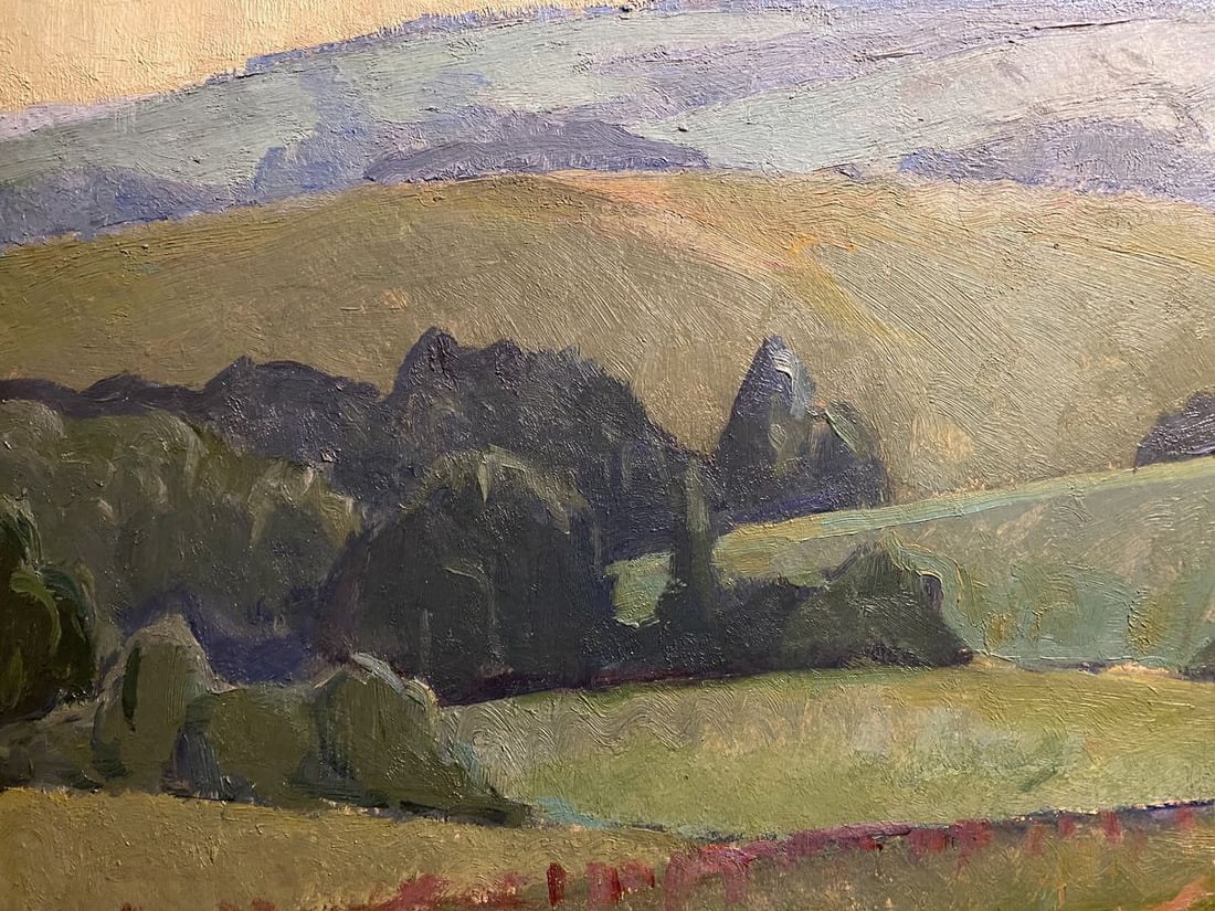 Oil painting Green meadow Nikolai Hrustalenko - 2