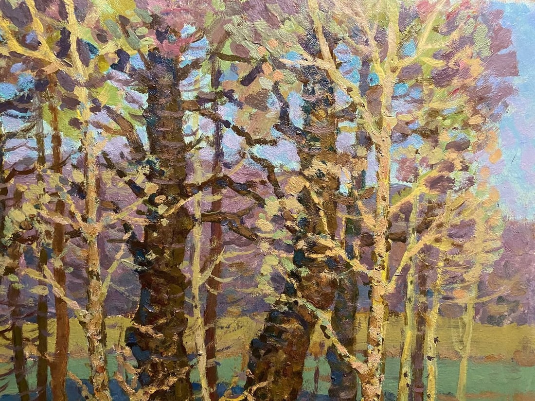 Oil painting Evening in the spring forest Grigoriy Ruban - 2