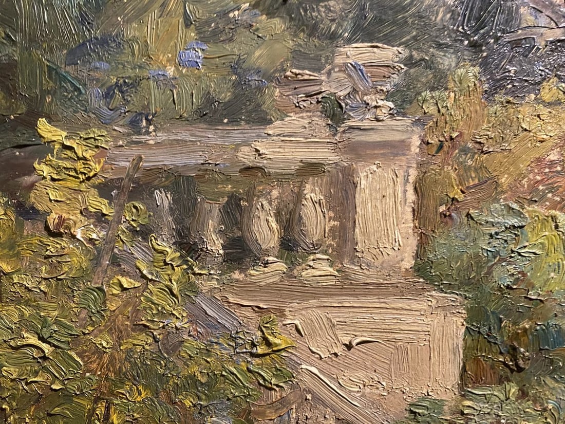 Oil painting City Park Unknown artist - 4