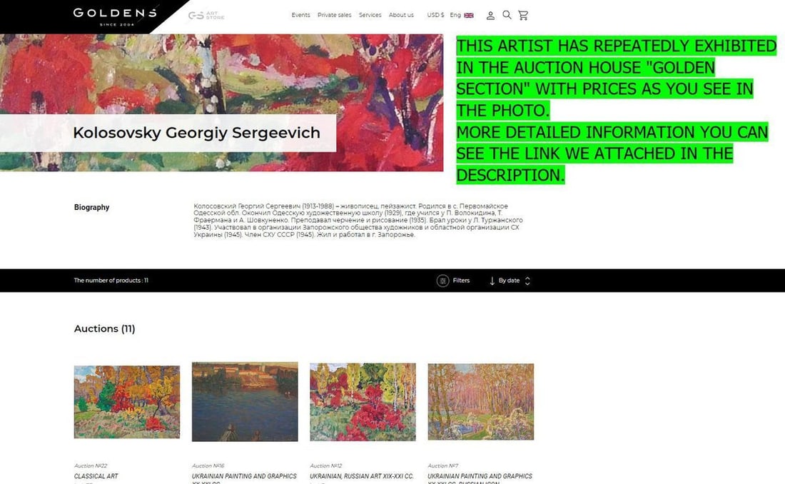 Oil painting Forest glades Georgy Kolosovsky - 10