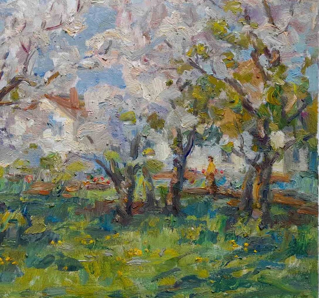 Oil painting morning garden Kovalenko Ivan Mikhailovich - 2