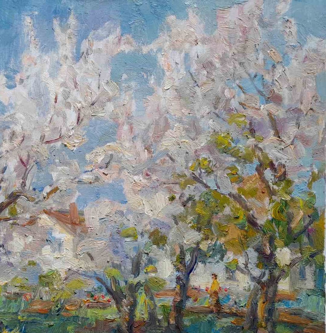 Oil painting morning garden Kovalenko Ivan Mikhailovich - 4