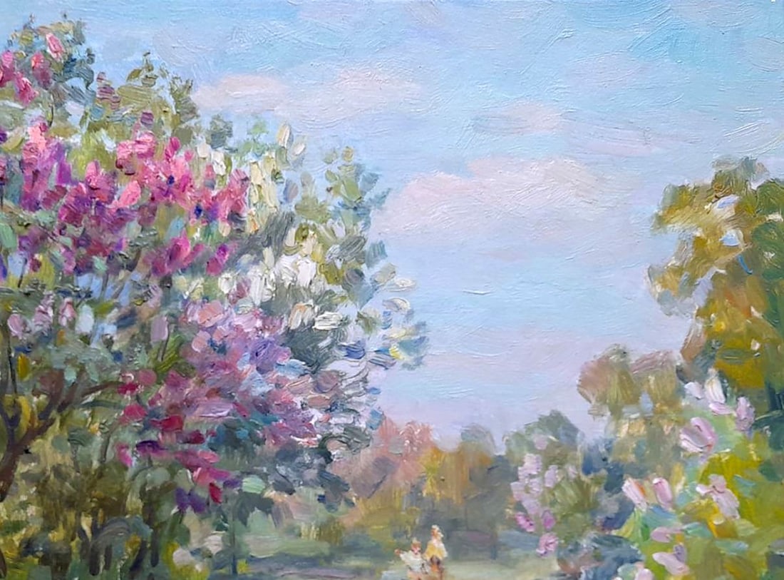 Oil painting Walking down the street Kovalenko Ivan Mikhailovich - 3