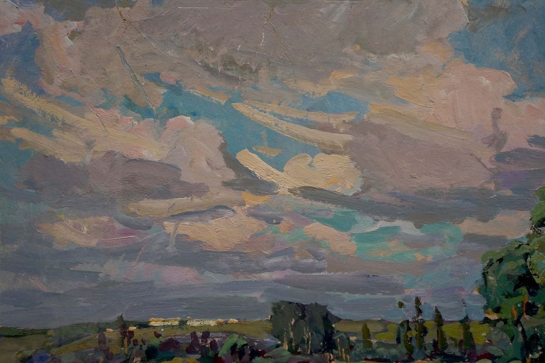 Oil painting Summer landscape Fomin Anatoly Nikiforovich - 3