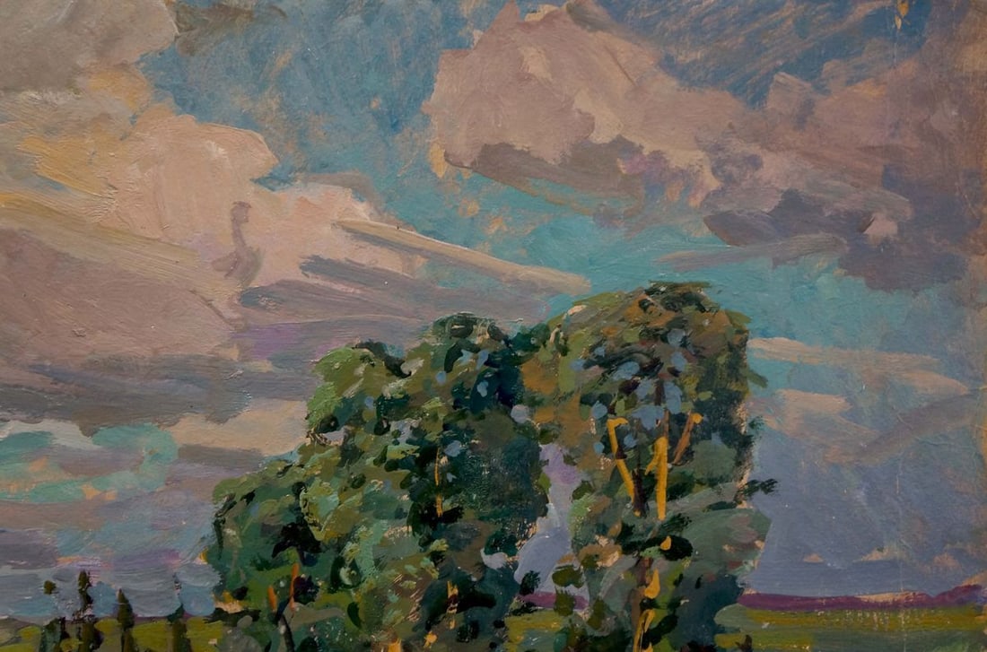 Oil painting Summer landscape Fomin Anatoly Nikiforovich - 4