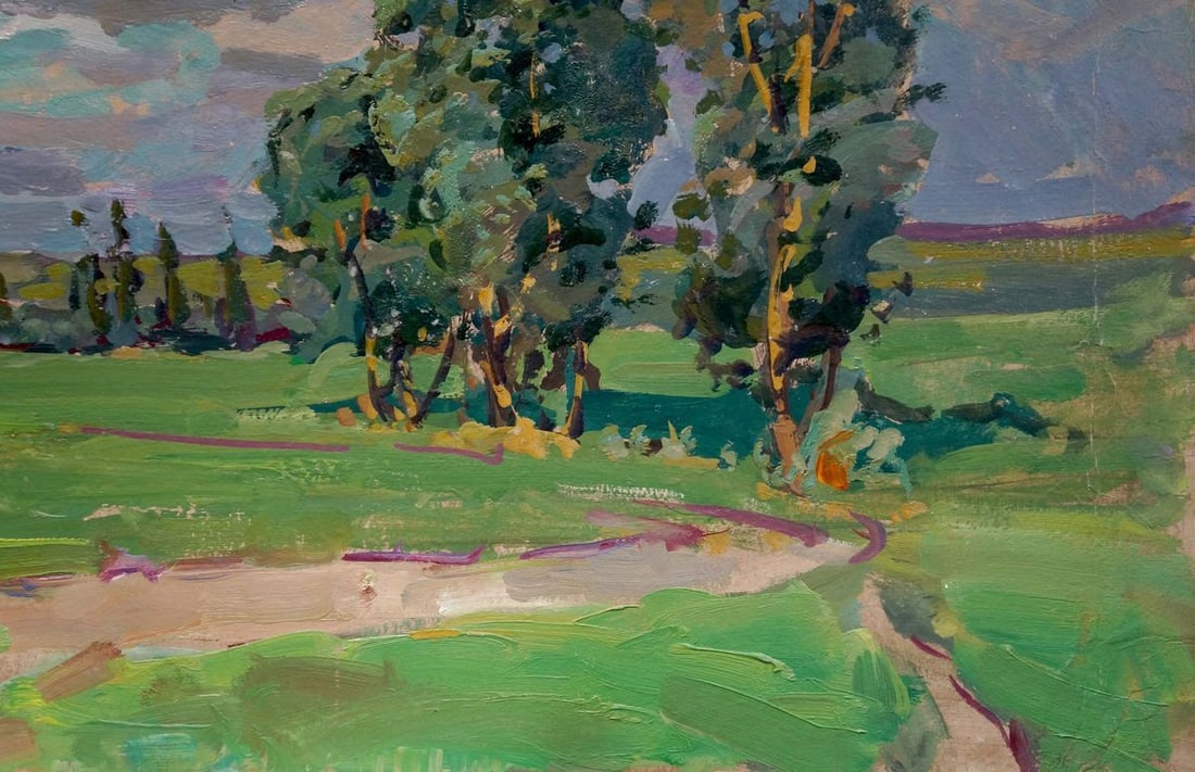 Oil painting Summer landscape Fomin Anatoly Nikiforovich - 5