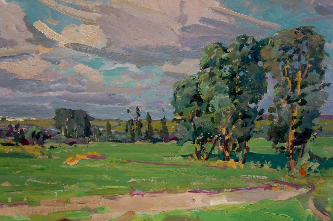 Oil painting Summer landscape Fomin Anatoly Nikiforovich - 6