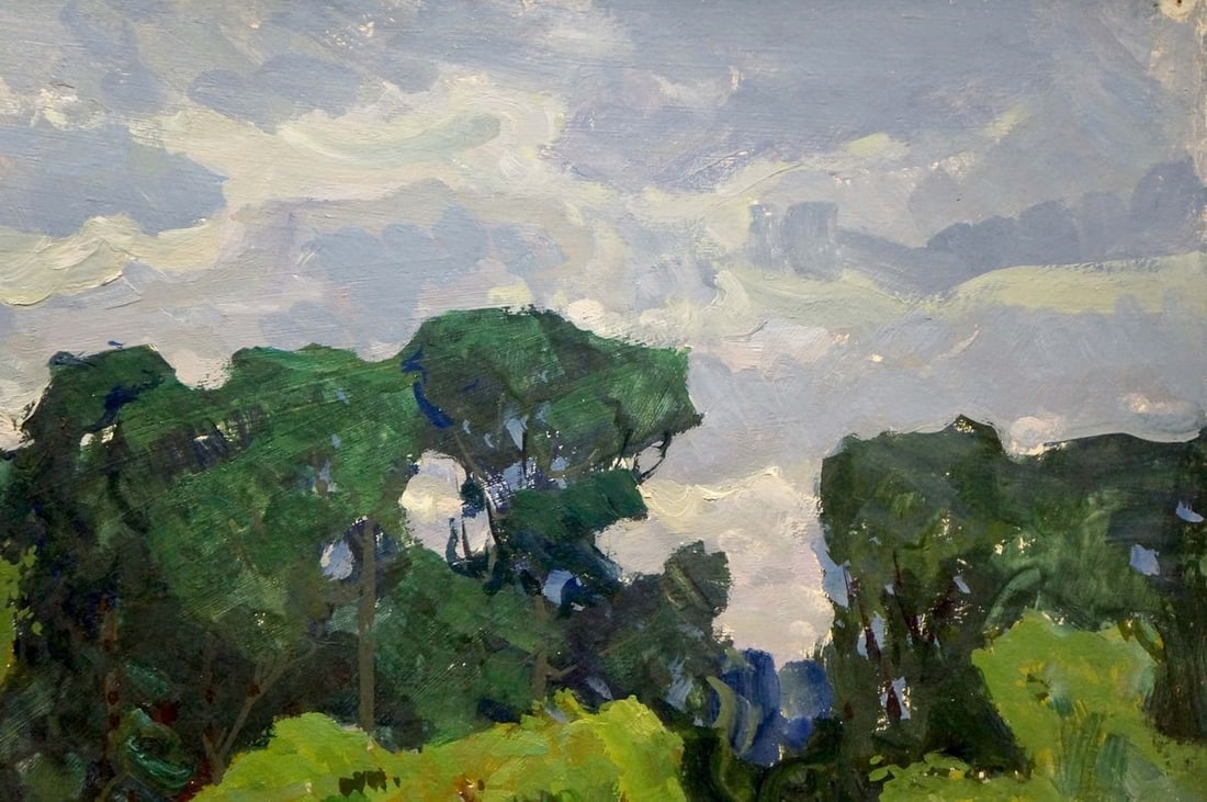 Oil painting Forest landscape Fomin Anatoly Nikiforovich - 4