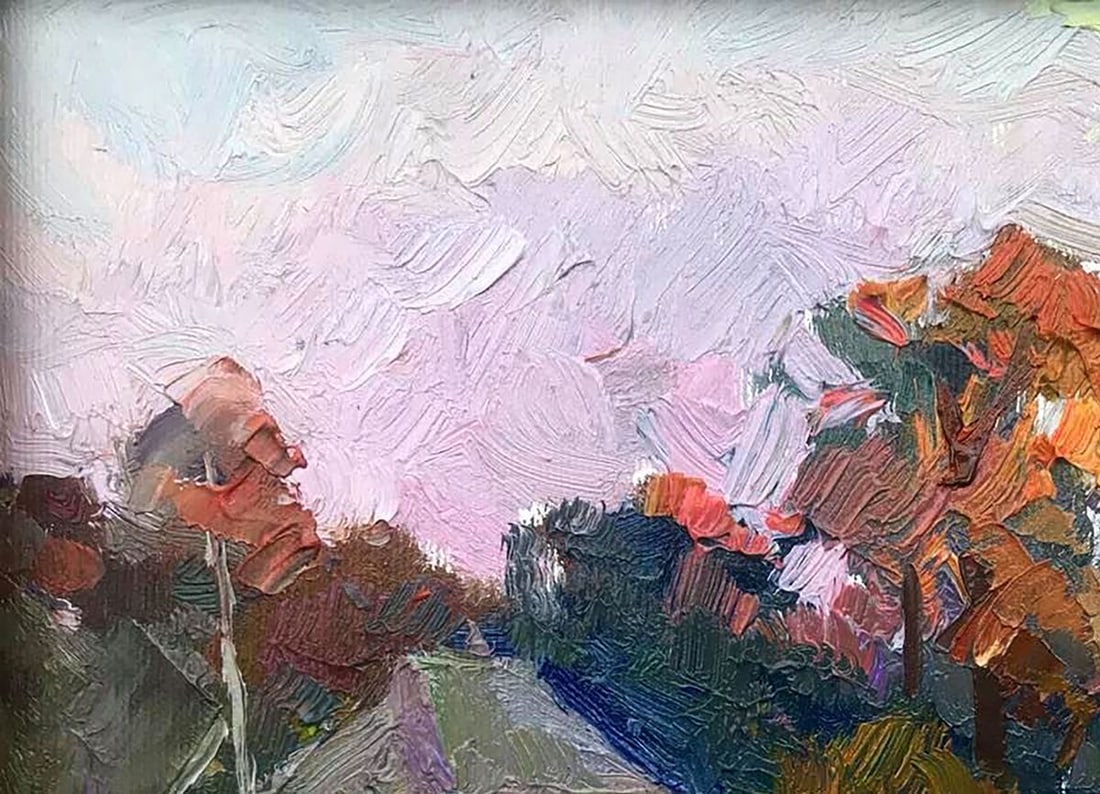 Oil painting Lonely house in the woods Kalenyuk Oksana - 2