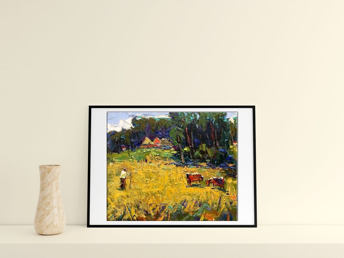 Oil painting In the meadow Kalenyuk Oksana - 2