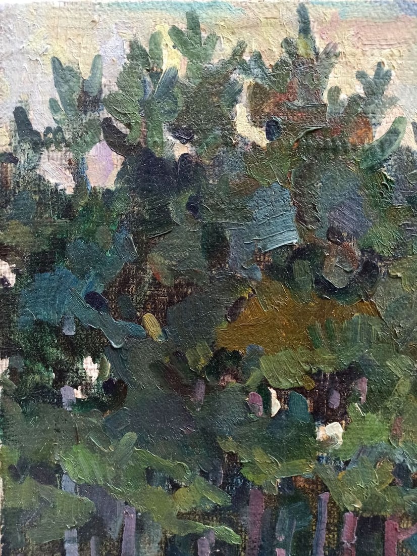 Oil painting Road to the forest Peter Tovpev - 2