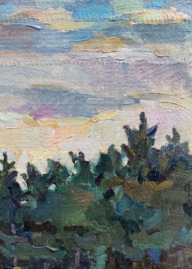 Oil painting Road to the forest Peter Tovpev - 4