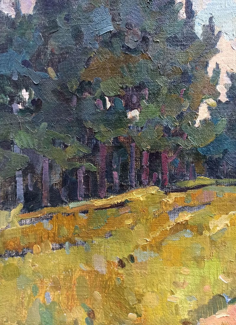 Oil painting Road to the forest Peter Tovpev - 5