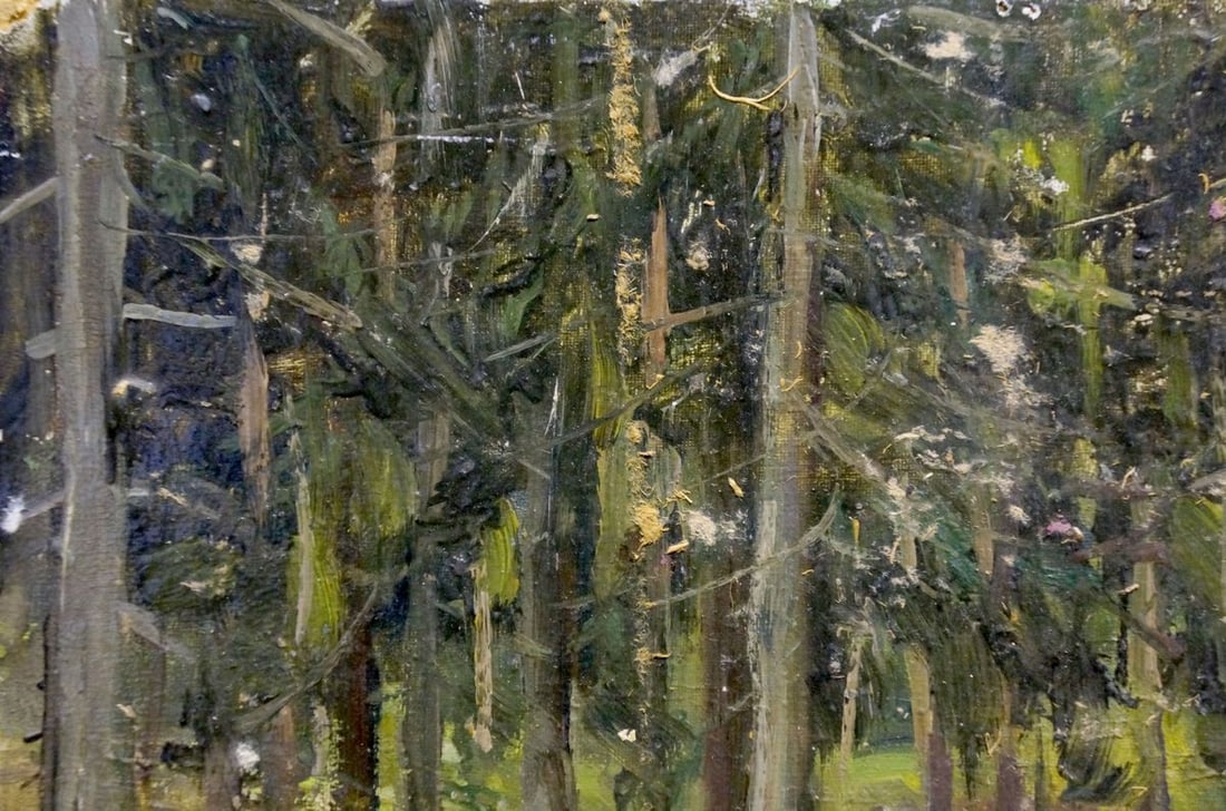 Oil painting Forest landscape Chernyshevsky Petr Akimovich - 3