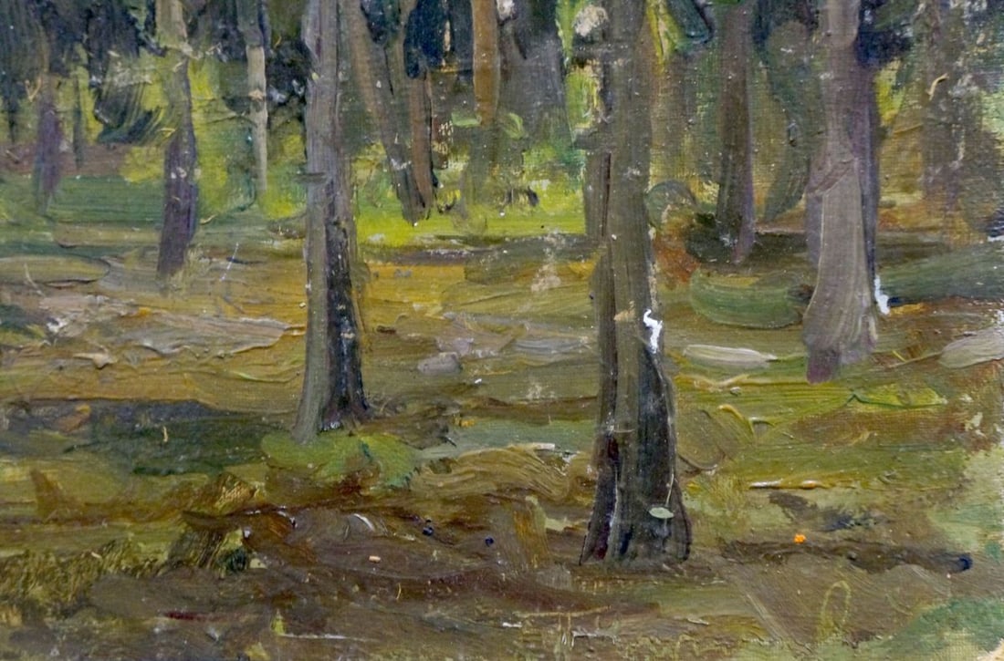 Oil painting Forest landscape Chernyshevsky Petr Akimovich - 5