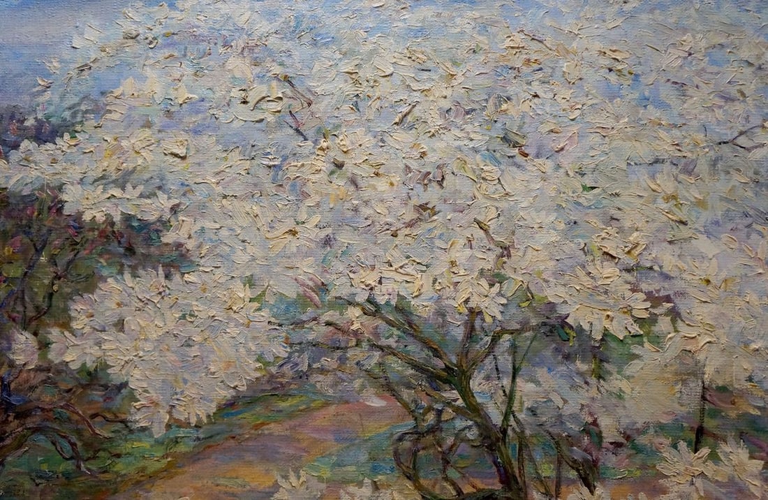 Oil painting Apple tree blossoms Titarenko Maria Anatolyevna - 3