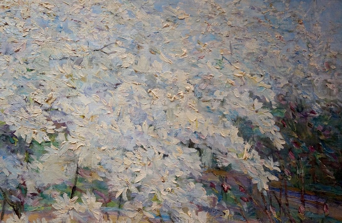 Oil painting Apple tree blossoms Titarenko Maria Anatolyevna - 4